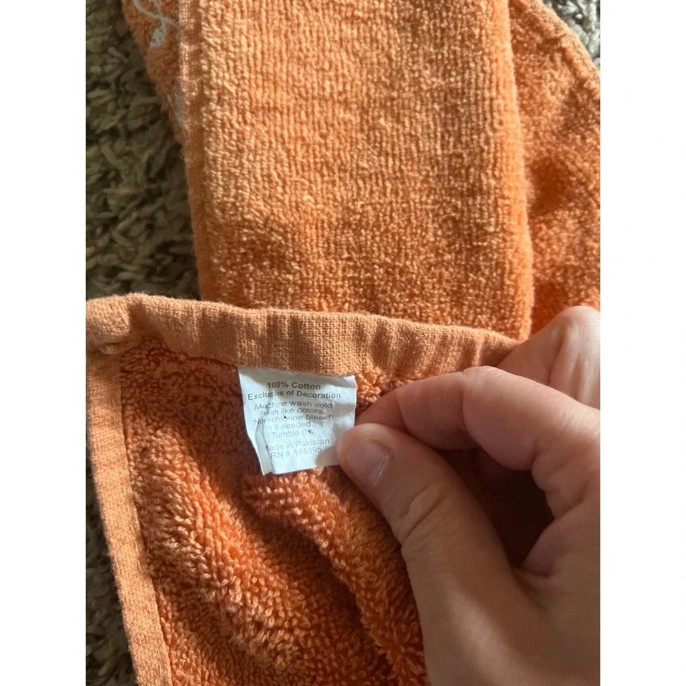 Orange Cotton Hand Towels 
